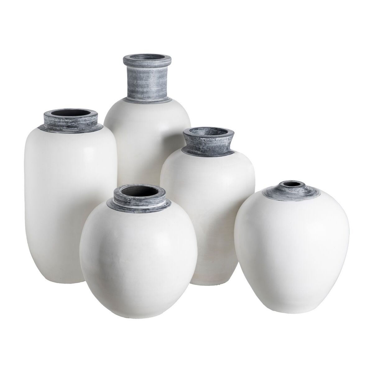 Vase Hvit Terrakotta 25 x 27 x 40 cm